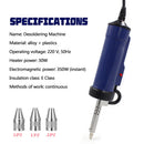 Electric Solder Tin Sucker Vacuum Soldering Remove Pump with 3 Suction Nozzles