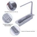 Expandable Kitchen Sink Rack Retractable Household Sink Dish Pool (Grey) Newly