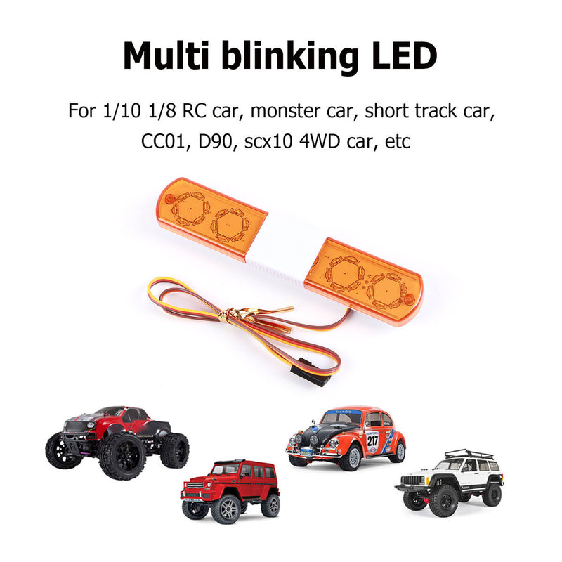 #A Bright LED 4.8-6V Flashing Light Bar for 1/10 1/8 HSP CC01 D90 SCX10 4WD RC C