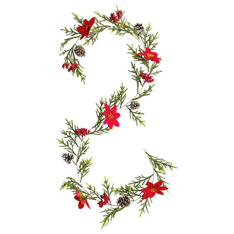 Decoration Wedding Decor Pine Needle Pine Cone Eucalyptus Leaf Vines Red Fruit