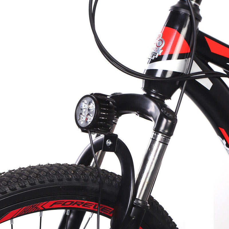 4 LED Electric Folding Bike Front Light Aluminum 12W Ebike Horn Headlight Newly