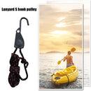 Adjustable Hanging Lanyard Tent Lamp Lifting Pulley Hook (1/4 inch Metal) Newly