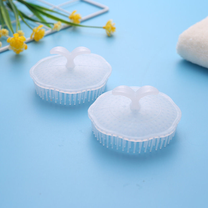 2pcs Shampoo Hair Washing Comb Bath  Hair Clean Brush Silicone Bath Combs