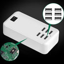 Multi 6-Ports Portable 1.5m Cable Adapter Power Supply USB Phone Charger Socket