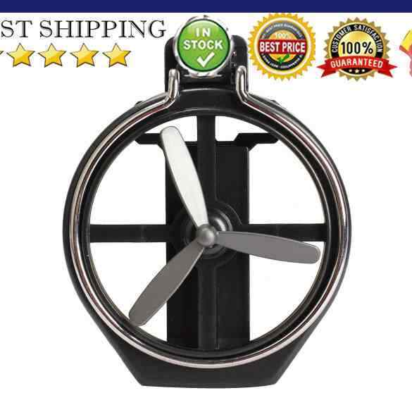 Universal Car Air-Outlet Folding Cup Bottle Drink Holder with Fan Black