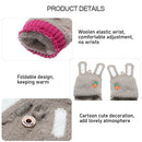 Fluff Gloves Half Finger Mittens Cartoon Animal Pattern Winter Fluffy Knitted