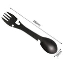 Stainless Steel Bottle Opener Camping Survival EDC Kit Spoon Fork Outdoor Tool