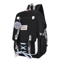 Casual Backpack Large-capacity School Backpacks Pompom Bookbag for Teen Boy Girl