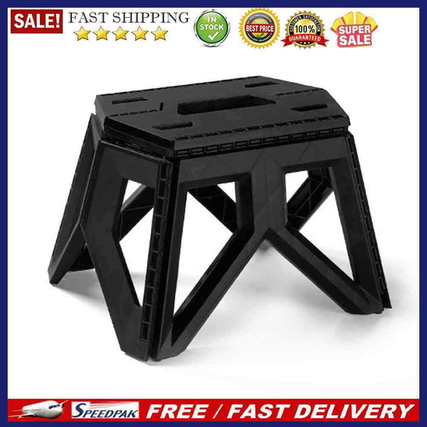 Outdoor Portable Folding Stool Camping Stools for Adults Children (Black)