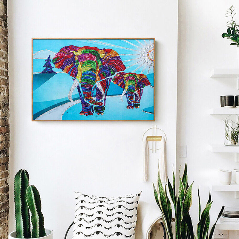 Part Drill Special-Shaped Diamond Painting Crystal Animal Elephant Mosaic