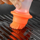 Portable Press Silicone Oil Bottle Brush Storage Cover Kitchen Tool 3pcs