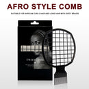 Double End Hair Twist Comb Pro Curly Afro Dirty Braid Twisted Tool (Black) Newly