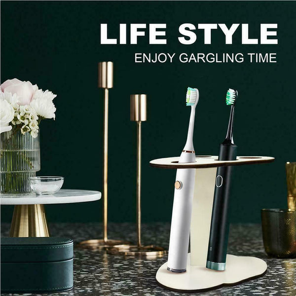 Wooden Bath Toothbrush Rack Travel Holder H5X0 E6B4