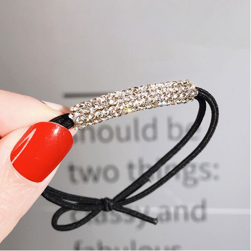 Elastic Rubber Bands Ponytail Hair Rhinestone Hair Ties Hair Accessories