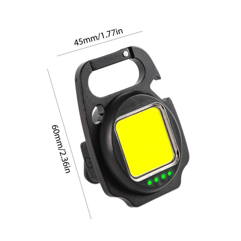 Keychain Flashlights COB LED 500 Lumens Pocket Small Work Lights (1 Set)