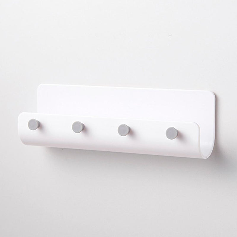 U Shape Multifunction Storage Hook Plastic Key Rack Wall Hanger (White) Newly
