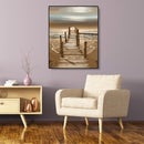 Painting By Numbers DIY Wooden Bridge Hand Painted Canvas Oil Art Picture Kit