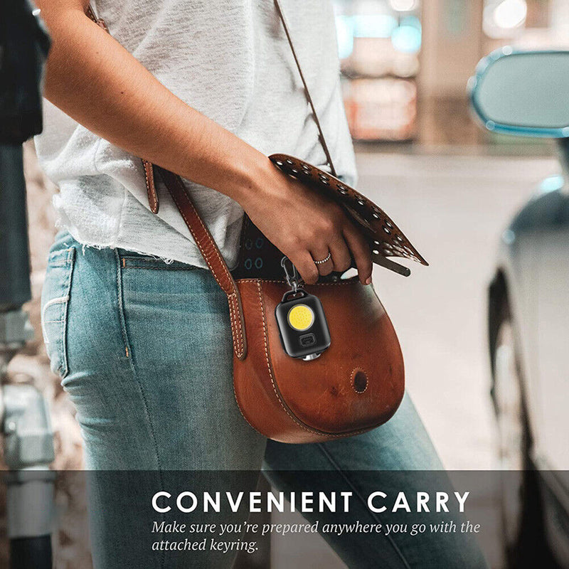 Multifunctional COB LED Flashlight Waterproof 8 Modes Emergency Light Keychai