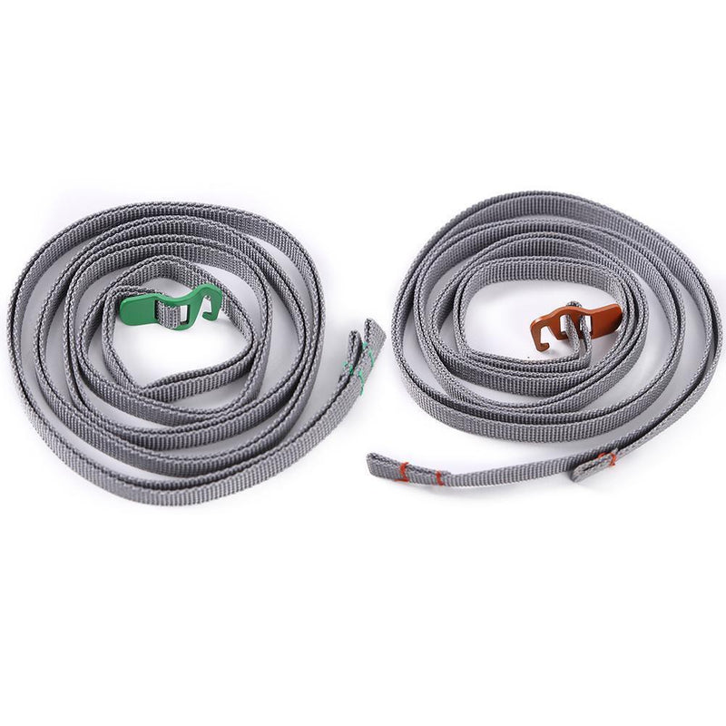 2pcs Cargo Tie Down Lash Belt with Buckle Travel Kit Luggage Strap (Green)