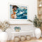 Girl and Dolphin Oil Paint By Numbers DIY Acrylic Painting on Canvas Drawing Kit