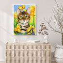 Handmade Cat 5D DIY Full Square Drill Drawing Kit Art Diamond Painting for Home
