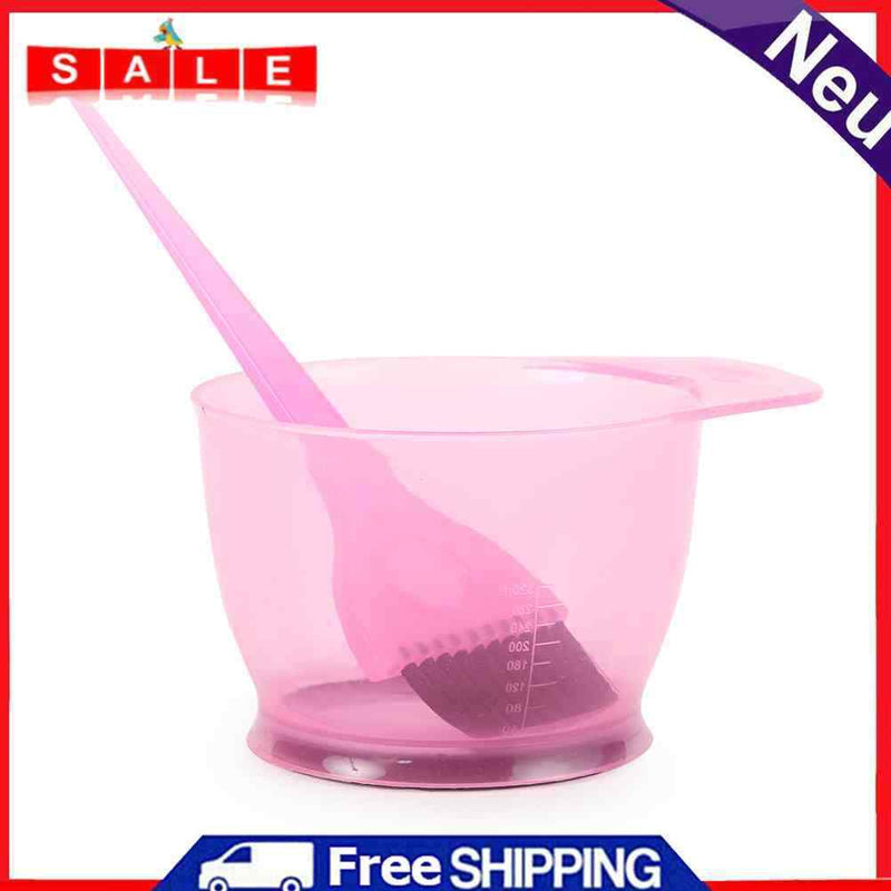 domybest 2/set plastic hair color stirring bowl + dyed comb salon hairdresser W