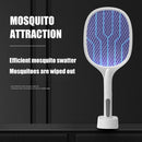2 in 1 Electric Mosquito Swatter 2000mAh USB Fly Bug Zapper Racket Killer