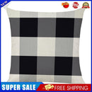 Linen Lattice Double Sided Print Pillowcase Soft Sofa Throw Pillow Case (5)