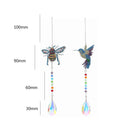 2pcs Crystal Wind Chimes Diamond Hanging Light Catcher Home Decor (ZH009)