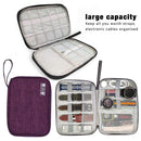 Travel Watch Band Storage Bag Earphone Data Cable Strap Organizers (Purple)