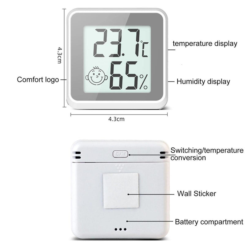 Mini Digital Thermometer Hygrometer Indoor Room Temperature Humidity Meter~