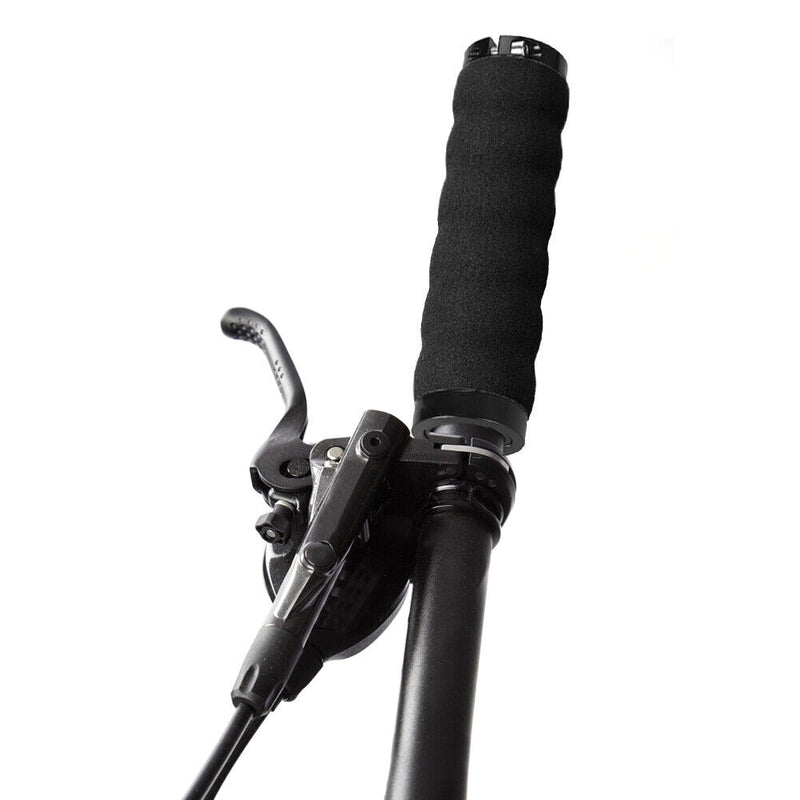 Bicycle Sponge Lock Handlebar Grips Soft Mountain Bike Handle Cover (Black)