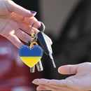 3pcs DIY Diamond Painting Keyrings Ukrainian Flag Key Chain for Bag Backpack Car