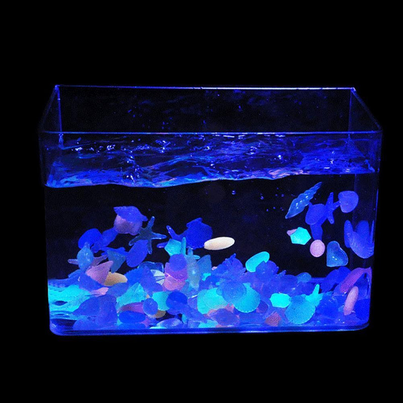 10pcs Luminous Light-emitting Artificial Pebble Stone Fish Tank Aquarium