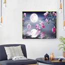 DIY Oil Paint by Numbers Magnolia Flower Painted Acrylic Coloring Picture