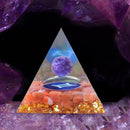 Orgonite Pyramid Peridot Chakra Healing Crystal Energy Generator Craft (B) Newly
