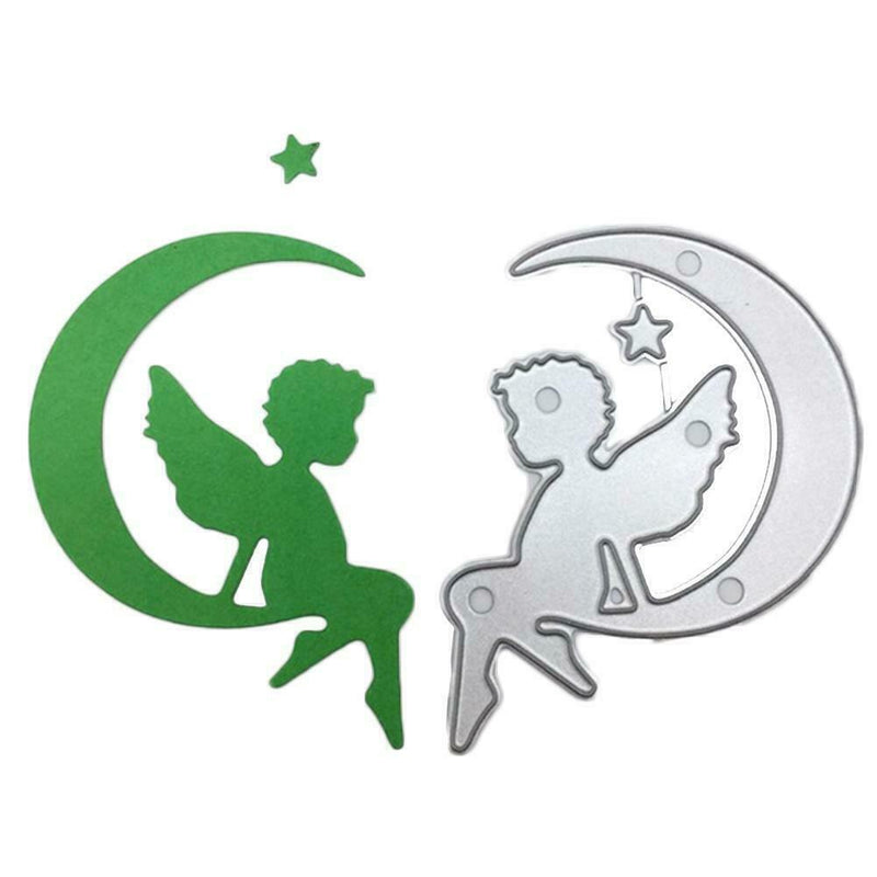 Angel on Moon Metal Cutting Dies Scrapbook Embossing Paper Craft Card Cut I2J9