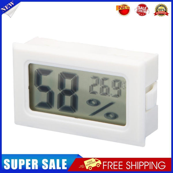Mini Digital LCD Temperature Humidity Meter Thermometer Hygrometer (White)