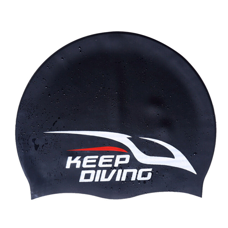 Swimming Cap Silicone Women Men Waterproof Long Hair Adults Swim Sports Poo