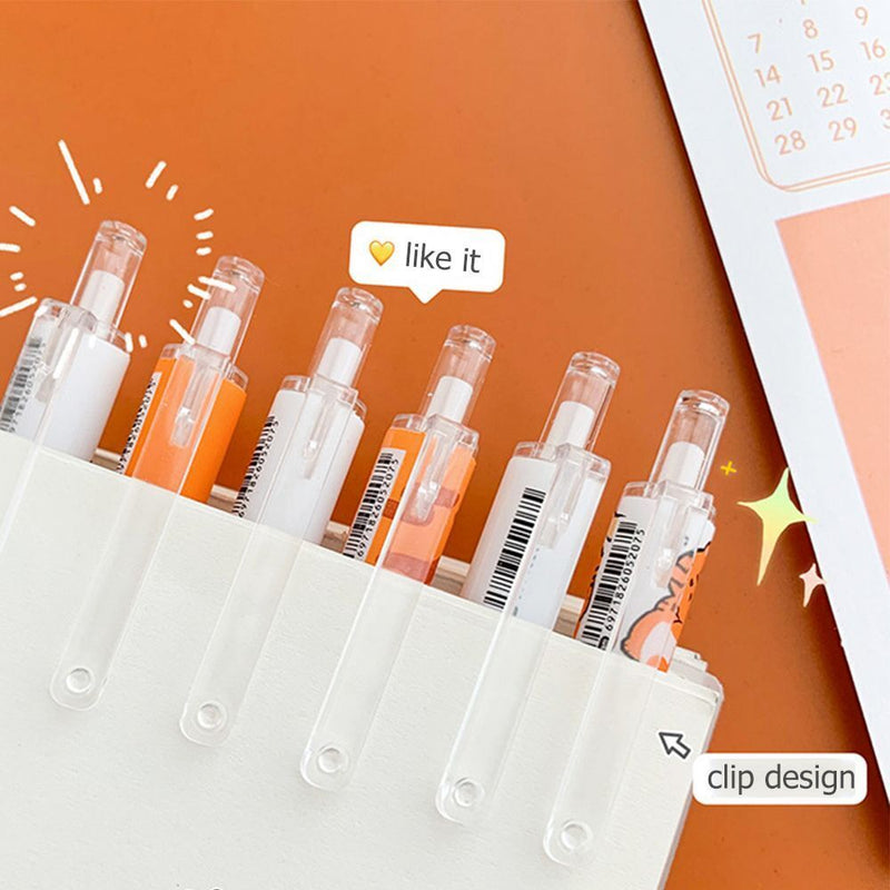 Tiger Pattern Cute Cartoon Black Ink Student Stationery Gel Pen Office Supplies