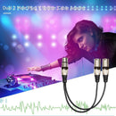 3Pin XLR Female to Dual 2 Male Y Splitter 30cm Adapter Cable Wire (Black) Newly