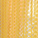 Balcony Window Curtain Rose Pattern Sheer Voile Tulle Valances Yellow