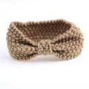 Fashion Baby Knit Crochet Bow Headband Warm Headband Child Headwear(Khaki)