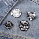 Accessories Letter Badge Denim Jackets Lapel Pin Gamepad Brooch Enamel Pin
