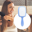 Hollow Detangling Hairdressing Comb Wet Dry Hair Scalp Plate Combs (Blue) Newly
