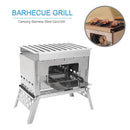 Outdoor Camping Mini BBQ Grill Portable Folding Card Type Stove Barbecue Grill~