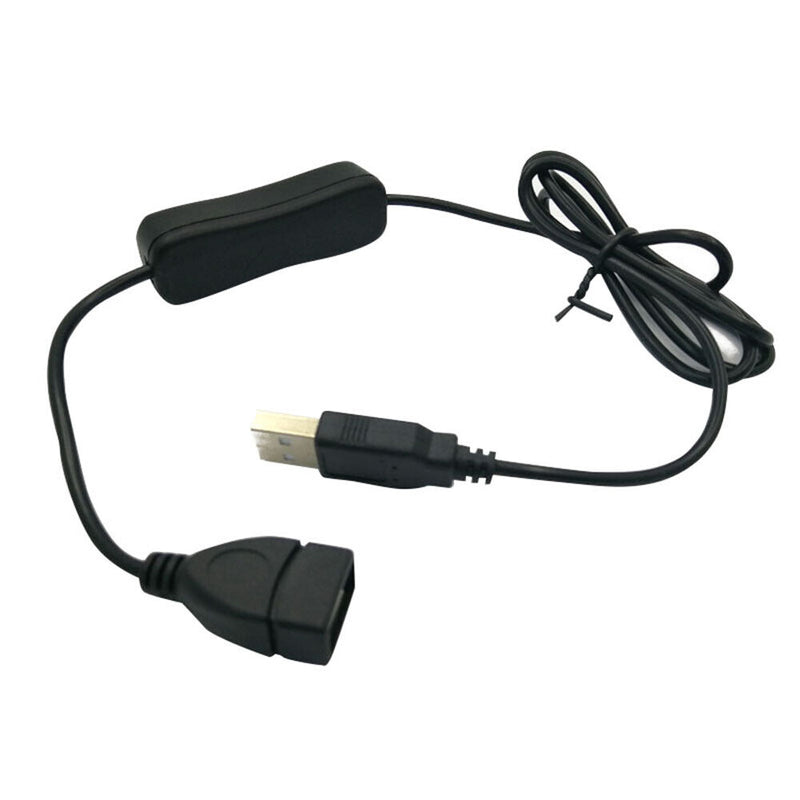 USB Male To Female Cable Extension with ON/OFF Switch 1m Fan Power Supply Wire