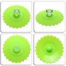 Lace Silicone Diamond Cup Lid Thermal Insulation Cup Cover (Green)