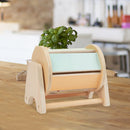 Montessori Wooden Spinning Drum Sensory Educational Toys Rotating Gift for Baby