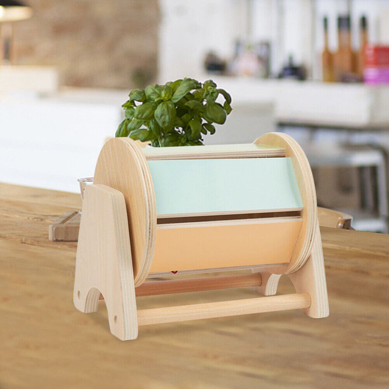 Montessori Wooden Spinning Drum Sensory Educational Toys Rotating Gift for Baby